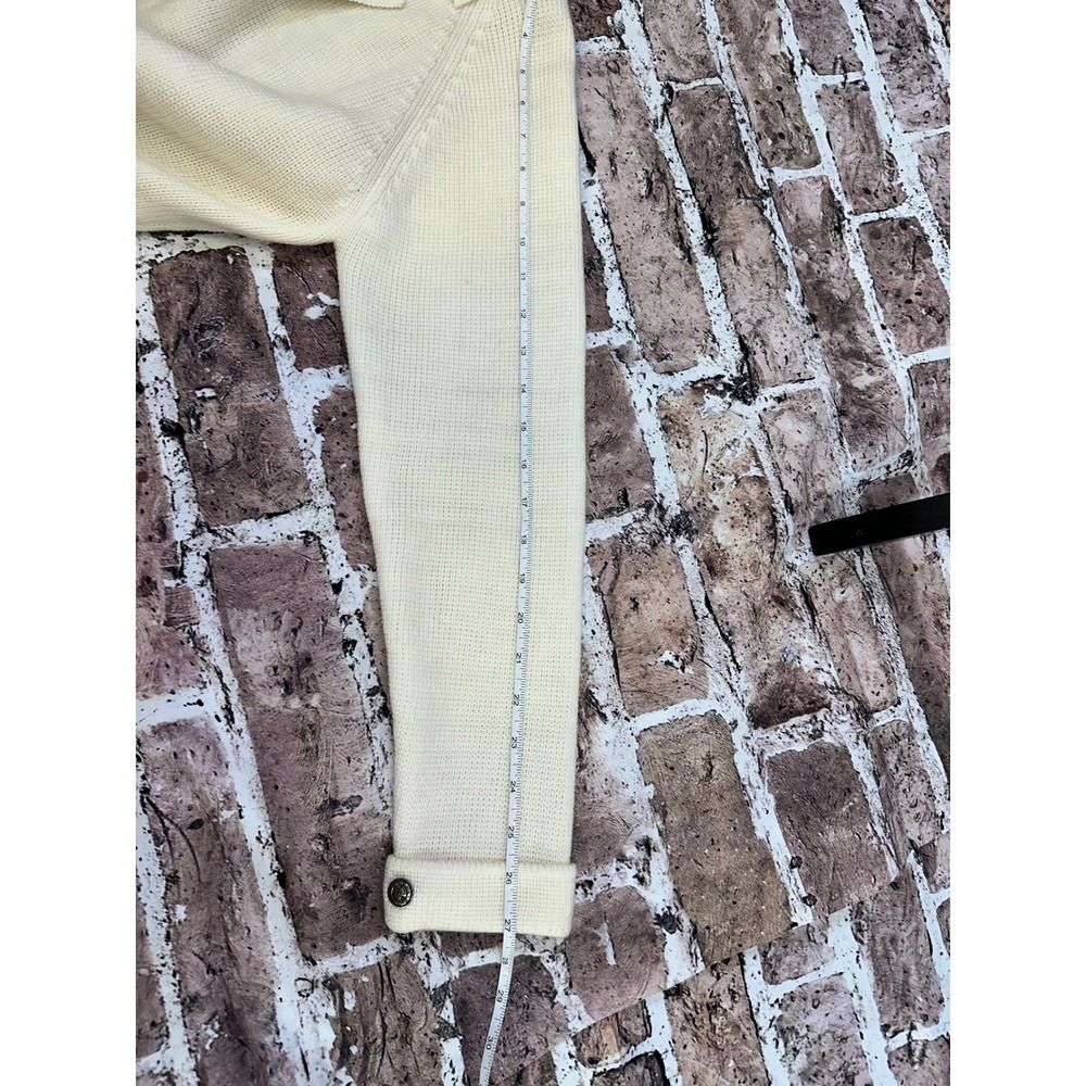 Jason Maxwell Vintage 90s Cream Knit Blazer Cardigan Grandpa Core Old Money L - Picture 12 of 15